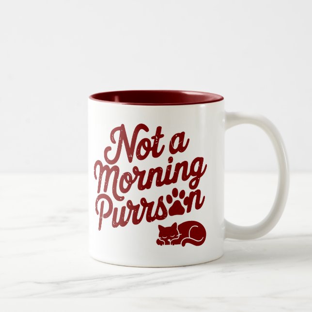 Keine morgendliche Purson Funny Cat Tasse (Rechts)