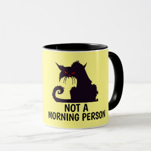 KEINE MORGENPERSON, DIE SCHWARZ KAFFEE-MUGS KANN. TASSE