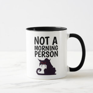 KEINE MORGENPERSÖNLICHKEIT KATZE LUSTIGE KAFFEETAS TASSE