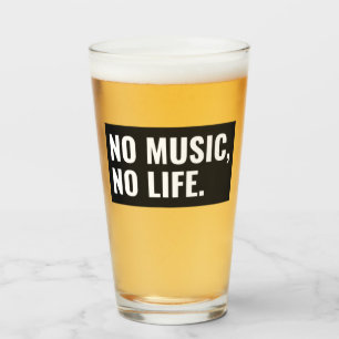 Keine Musik Kein Leben Pint Glas – Kräftig Schwarz