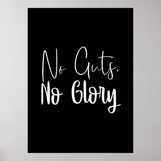 Keine Mut, kein Ruhm, Fitness, Stress, Erfolgsmoti Poster (Vorne)
