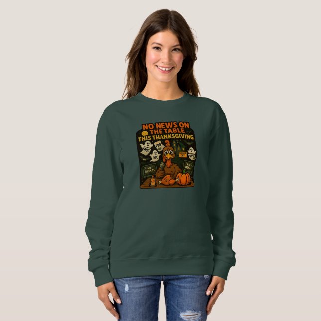 Keine News auf dem Tisch Dieser Erntedank Sweatshirt (Vorne ganz)