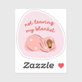 Keine niedliche Hundeillustrierung verlassend, ros Aufkleber