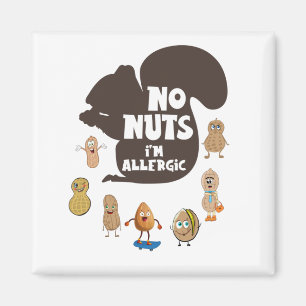 Keine Nüsse Ich bin allergisch Erdnussallergie-Bew Magnet