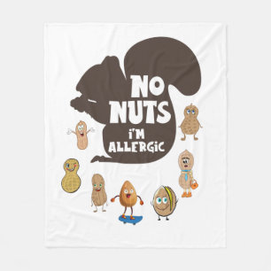 Keine Nüsse Ich bin allergische Erdnuss Allergie B Fleecedecke
