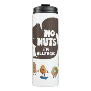 Keine Nüsse Ich bin allergische Erdnuss Allergie B Thermosbecher