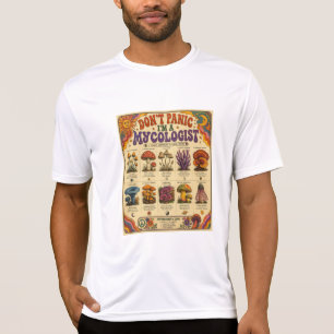 Keine Panik, ich bin Mykologe Retro-Pilz-Chart T-Shirt