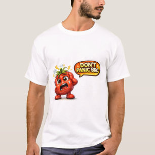 Keine Panik, sei Bio Lustig Cute Frucht Pun Grafik T-Shirt