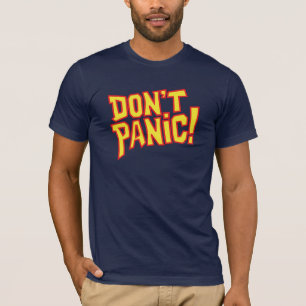 Keine Panik! Textgrafischer Slogan-Abschlag T-Shirt
