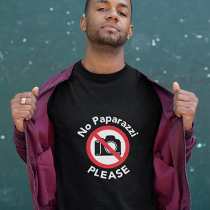 Keine Paparazzi bitte - keine Fotografie T-Shirt
