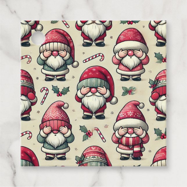 Keine Peeking Gnome-Geschenktasten Geschenkanhänger (Vorderseite)