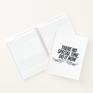 Keine perfekte Zeit - Motivierend Typografisches Z Notizbuch