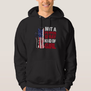 Keine Pfefferspray Art Mädchen für American Patri Hoodie