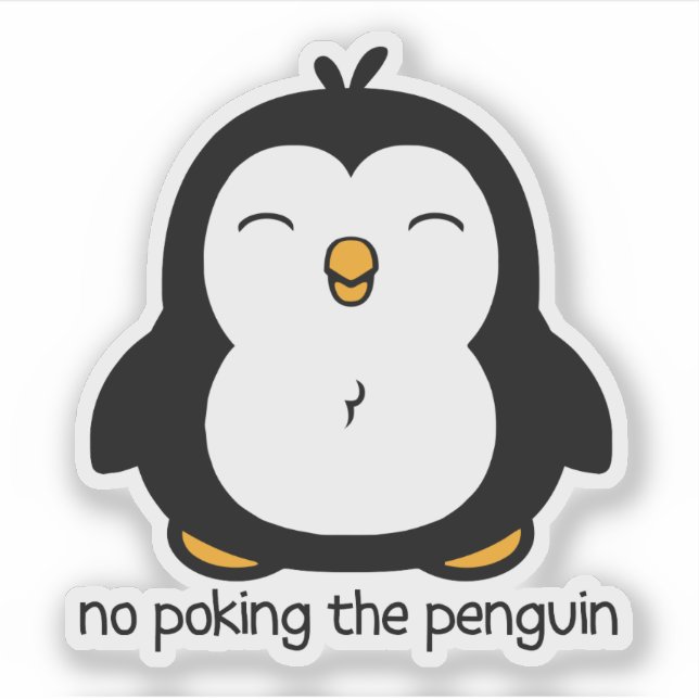 Keine Pinguin-Bodensenkung Aufkleber (Vorderseite)