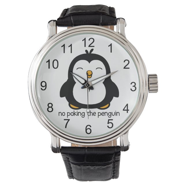 Keine Pinguine Armbanduhr (Vorderseite)