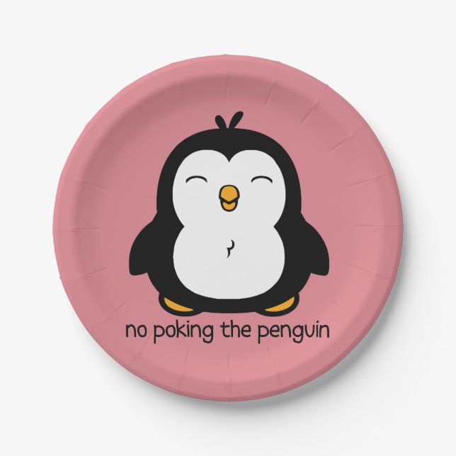 Keine Pinguine Pappteller (Vorderseite)