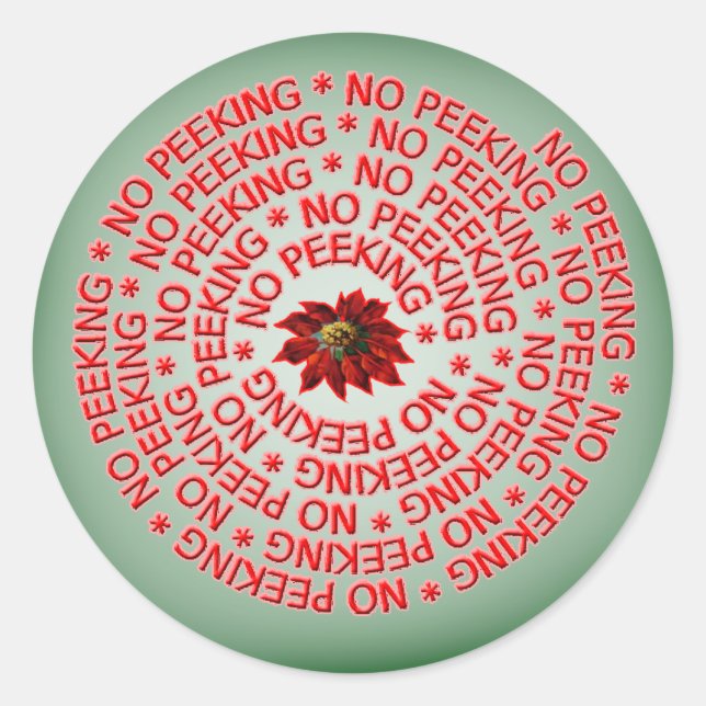 Keine Pisskleber für Weihnachtsgeschenke Runder Aufkleber (Vorderseite)
