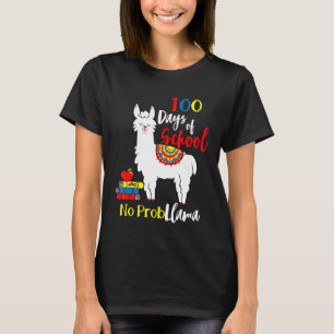 Keine Probleme Lama Bücher Süßes Tier 100. Schulta T-Shirt