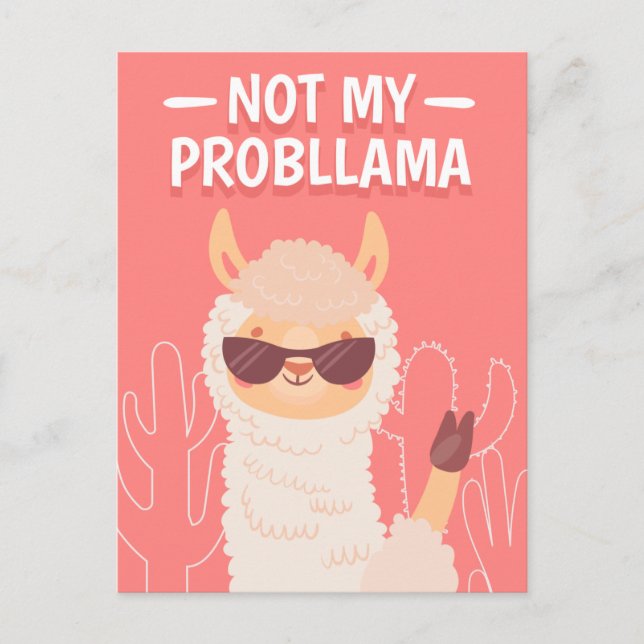 Keine ProbLlama Postkarte (Vorderseite)