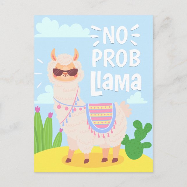 Keine ProbLlama Postkarte (Vorderseite)