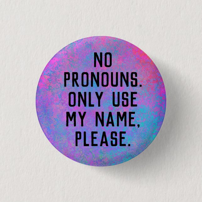 Keine Pronomen/Mein Name verwenden Button (Vorderseite)