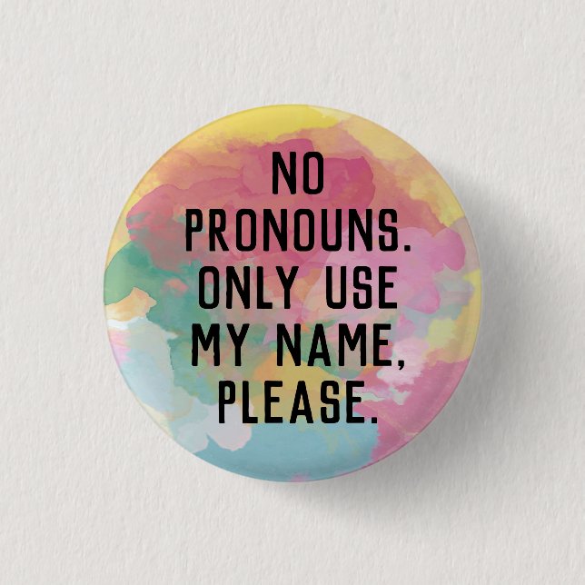 Keine Pronomen/Mein Name verwenden Button (Vorderseite)