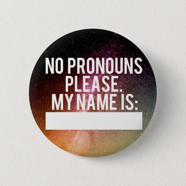 "Keine Pronomina gefallen" Knopf (Konstellationen) Button (Vorderseite)