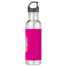 Keine Regeln nur für Vibes - Neon Gradient Kawaii- Edelstahlflasche