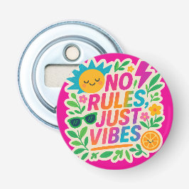 Keine Regeln nur für Vibes - Neon Gradient Kawaii- Flaschenöffner