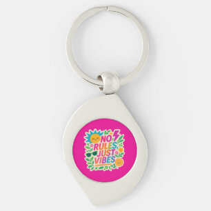 Keine Regeln nur für Vibes - Neon Gradient Kawaii- Schlüsselanhänger