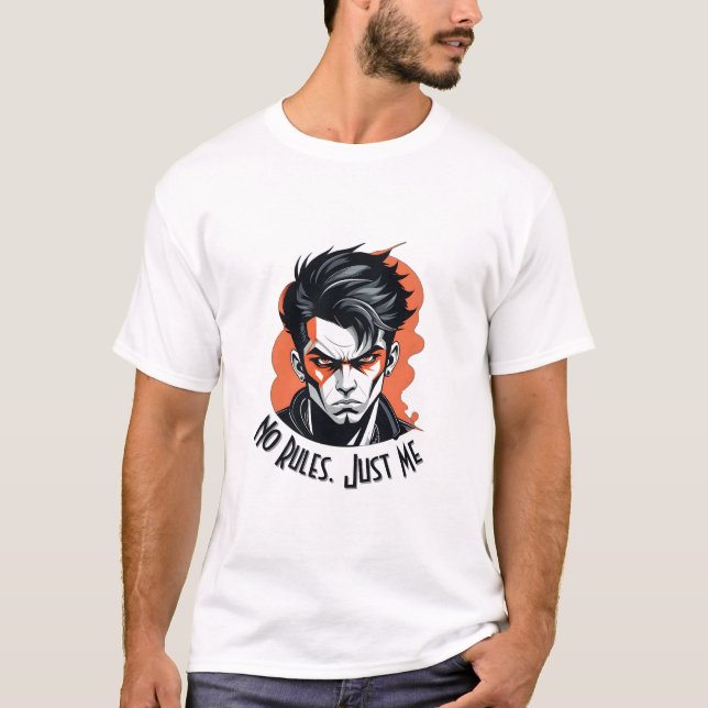 Keine Regeln nur ich kühne schlechte Boy Graphic T T-Shirt (Vorderseite)