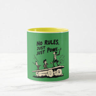 Keine Regeln, nur Macht – Starkes Denkweise Motiva Tasse