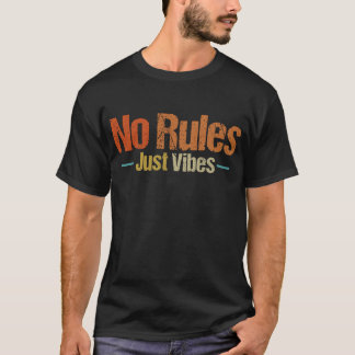 Keine Regeln nur Shirt sehen, Vintag Schwarz