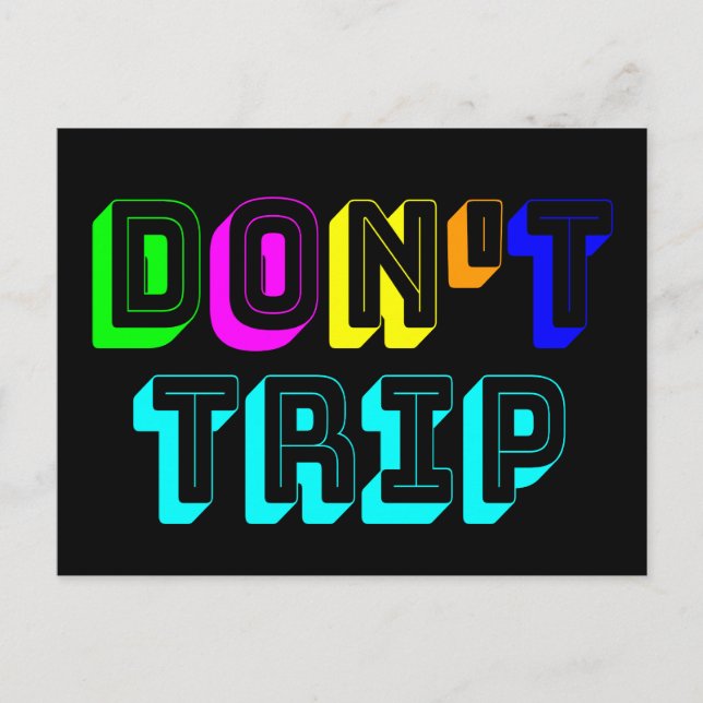 Keine Reise nach Slang Neon Postkarte (Vorderseite)