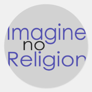 Keine Religion Runder Aufkleber