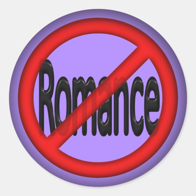 Keine Romantik Runder Aufkleber (Vorderseite)