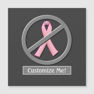 Keine rosa Ribbons mehr! Poster Magnetkarte