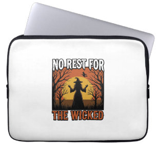 Keine Ruhe für die Bösen Vintage Hexe Halloween De Laptopschutzhülle