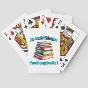 Keine Sache wie zu viele Bücher! Spielkarten