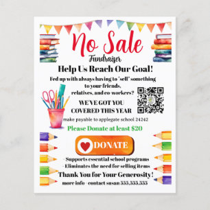 Keine SALE-Fundraising-Schulveranstaltung Flyer