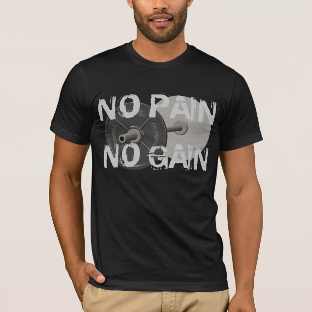 Keine Schmerz kein GewinnBarbellweightlifting-T - T-Shirt (Vorderseite)
