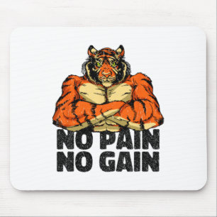 Keine Schmerzen Keine Gain Tiger Gym Workout Mixed Mousepad