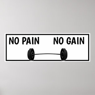 Keine Schmerzen Keine motivierend Fitness Gymnasti Poster