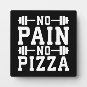 Keine Schmerzen, keine Pizza - Kohlenstoff - Funny Fotoplatte