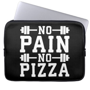 Keine Schmerzen, keine Pizza - Kohlenstoff - Funny Laptopschutzhülle