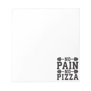 Keine Schmerzen, keine Pizza - Kohlenstoff - Funny Notizblock