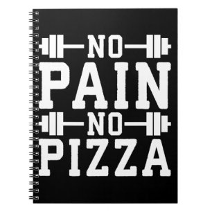Keine Schmerzen, keine Pizza - Kohlenstoff - Funny Notizblock