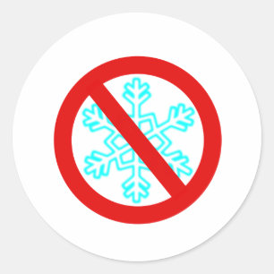 Keine Schneeflocke Runder Aufkleber