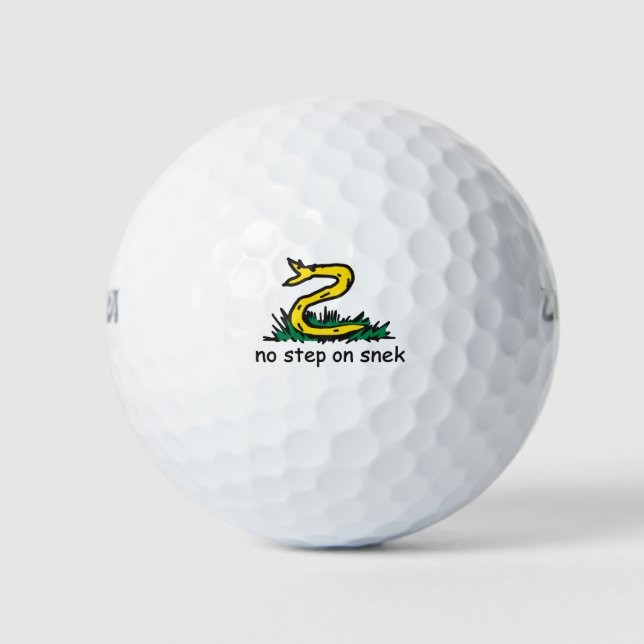 Keine Schritte auf snek memes Gadsden parody SnekR Golfball (Vorderseite)