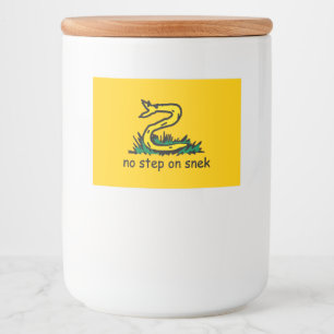 Keine Schritte auf snek memes Gadsden parody SnekR Lebensmitteletikett